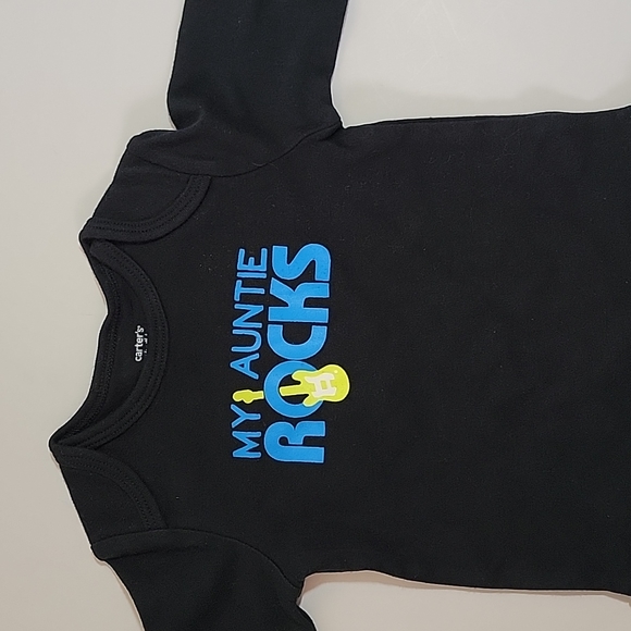 Carter's Long Sleeve My Aunt Rocks Onesie 6 Months - Picture 2 of 5